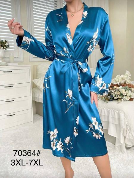 Халат Estima (3XL-7XL) 70364 l.blue (деми)