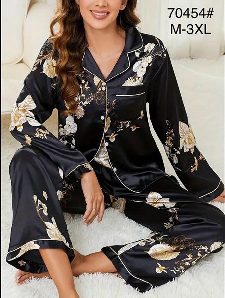 Пижама Estima (M-3XL) 70454 black (деми)