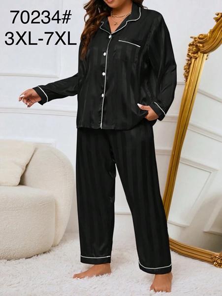 Пижама Estima (3XL-7XL) 70234 black (деми)