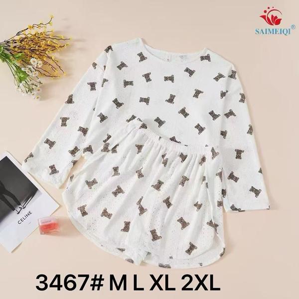 Пижама Estima (M-2XL) 3467 white (лето)