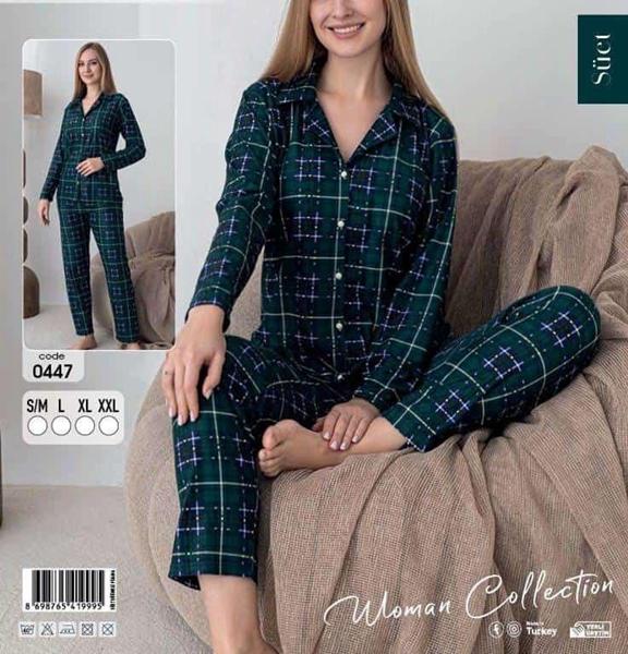 Пижама Estima (S-2XL) 0447 green (зима)