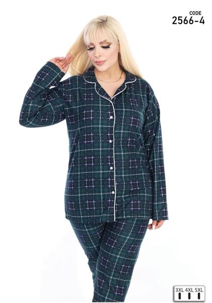 Пижама Estima (2XL-4XL) 2566-4 green (зима)
