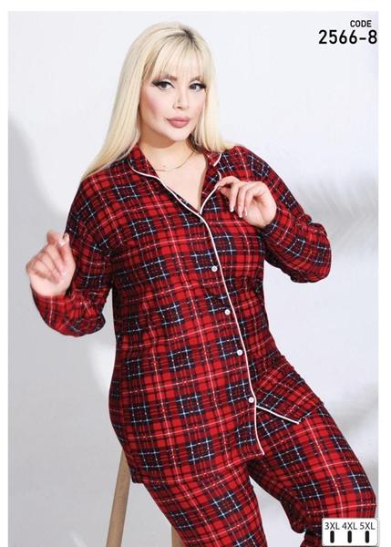 Пижама Estima (2XL-4XL) 2566-8 red (зима)