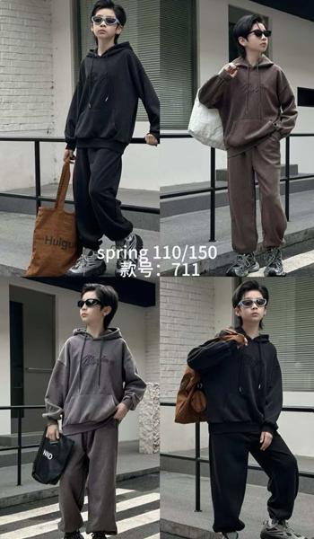 Костюм спорт SunnyTot (110-150) 711 black (деми)