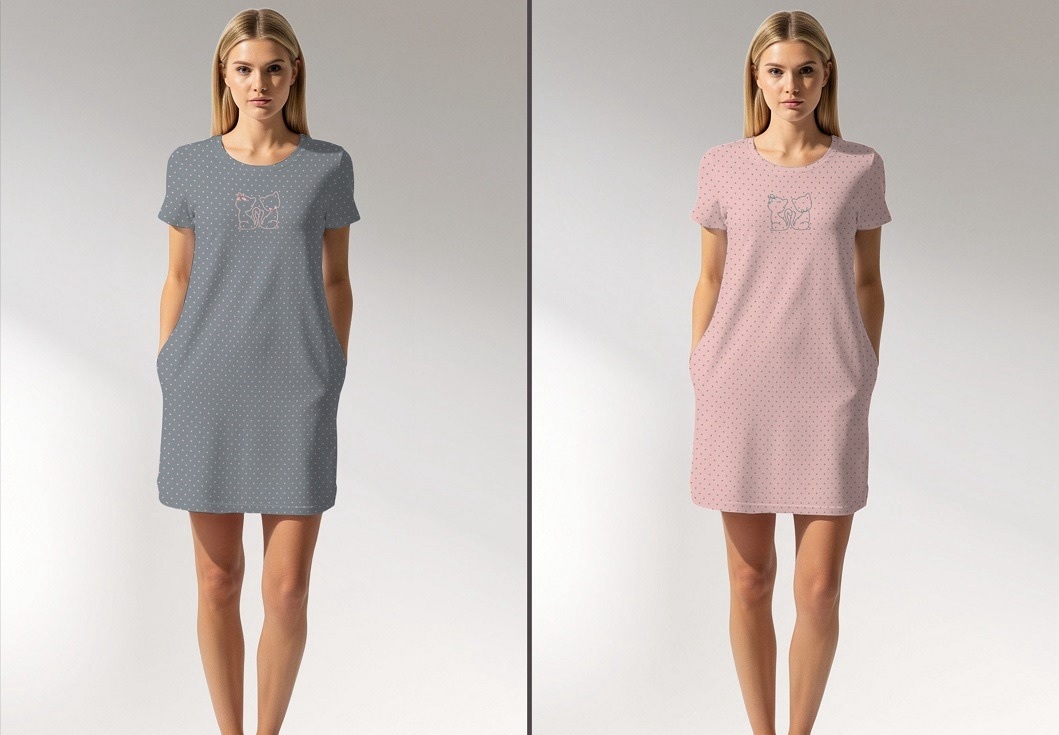 Ночнушка Trikotag (M-2XL) T55 pink (лето)