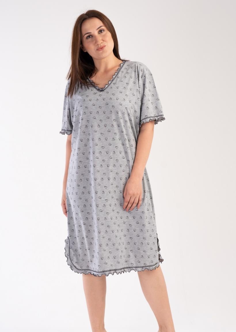 Ночнушка Trikotag (XL-4XL) T53 grey (лето)