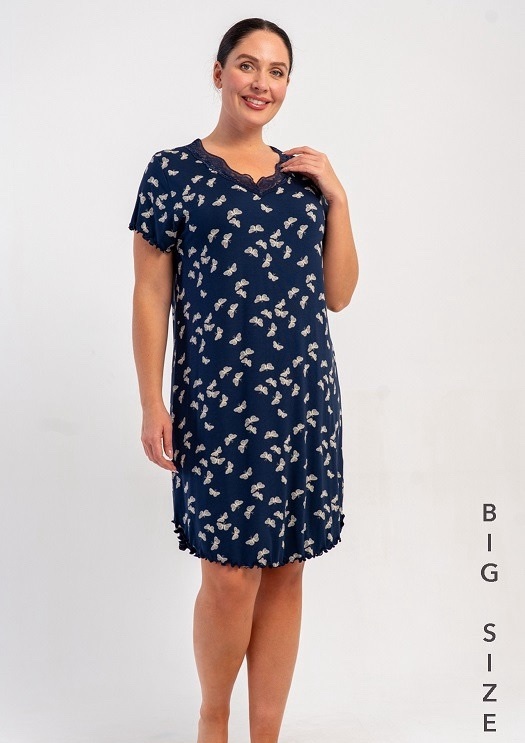 Ночнушка Trikotag (XL-4XL) T67 navy (лето)