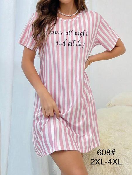 Ночнушка Anion (2XL-4XL) 608 pink (лето)