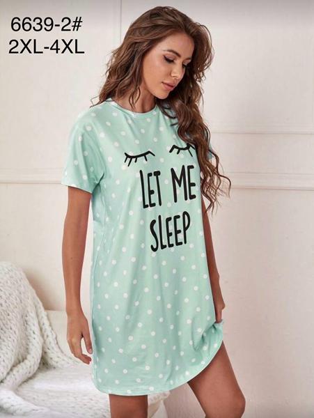 Ночнушка Anion (2XL-4XL) 6639-2 mint (лето)