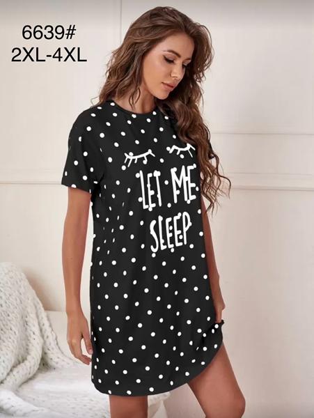 Ночнушка Anion (2XL-4XL) 6639 black (лето)