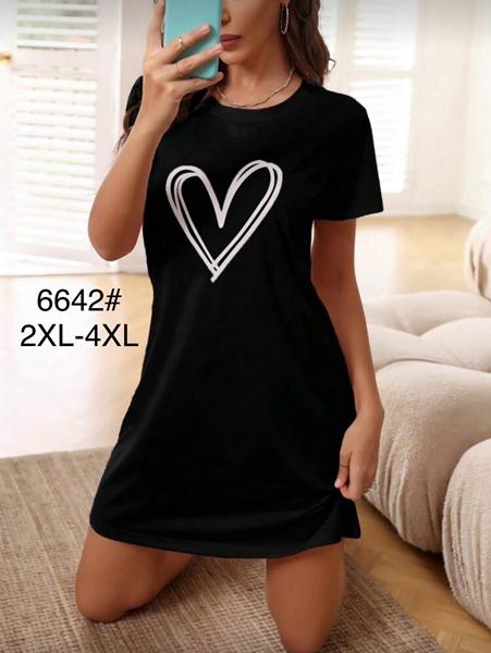 Ночнушка Anion (2XL-4XL) 6642 black (лето)