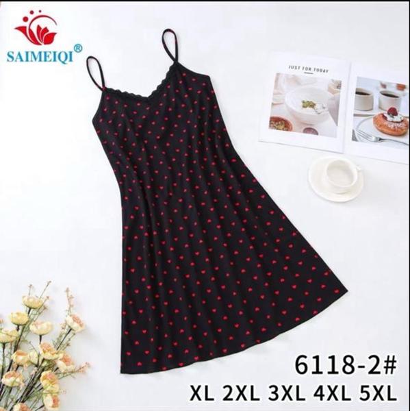 Ночнушка Estima (XL-5XL) 6118-2 black (лето)