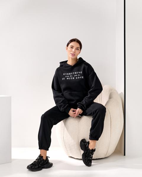 Костюм спорт Lola (M-XL) 5219 black (зима)