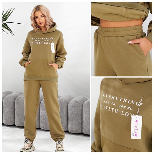 Костюм спорт Lola (M-XL) 5219 khaki (зима)