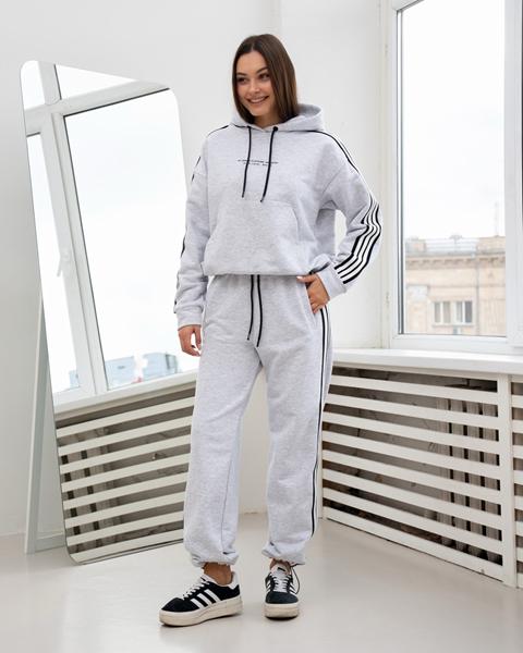 Костюм спорт AZNA (XS-L) ДП168 l.grey (деми)