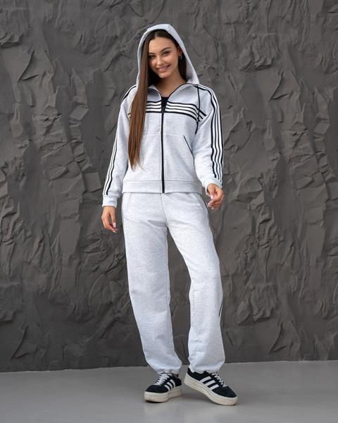 Костюм спорт AZNA (S-XL) ДП166 l.grey (деми)