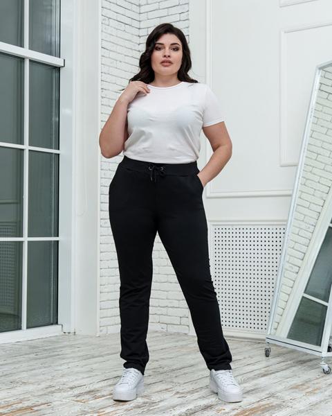 Штаны спорт AZNA (XL-4XL) БЗ07 black (зима)