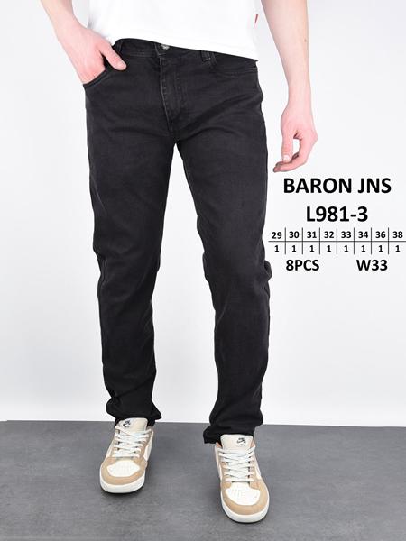 Джинсы Baron Jeans (29-38) L981-3 black (деми)