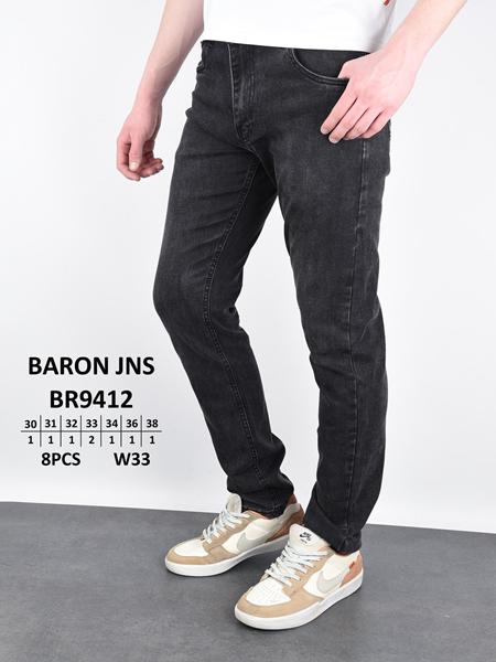 Джинсы Baron Jeans (30-38) BR9412 black (деми)