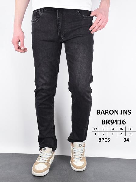 Джинсы Baron Jeans (32-38) BR9416 black (деми)