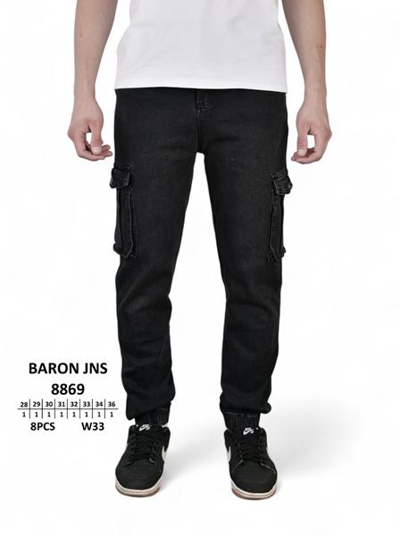 Джинсы Baron Jeans (28-36) 8869 black (деми)