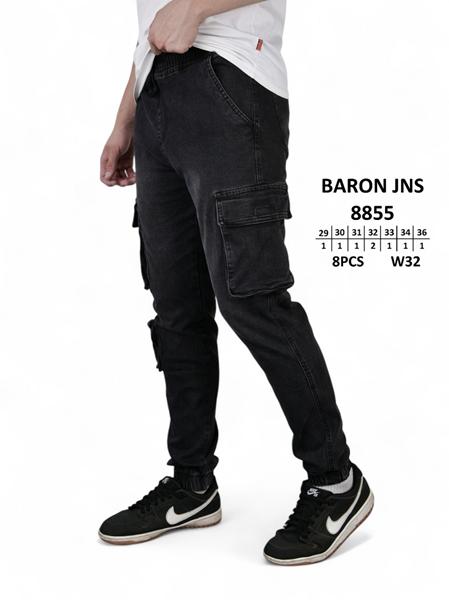 Джинсы Baron Jeans (28-36) 8855 black (деми)