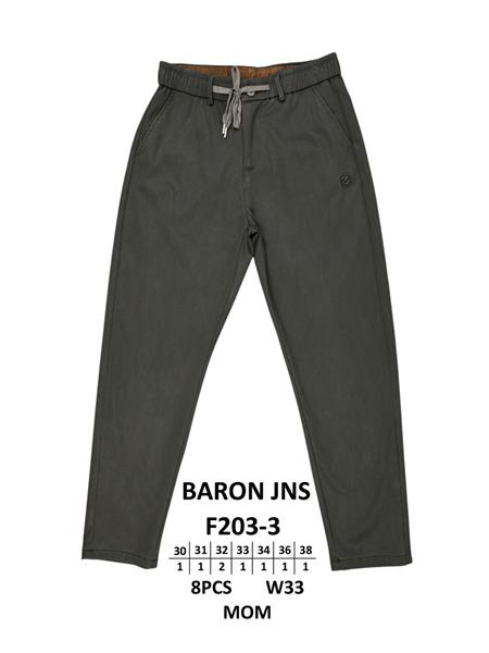 Штаны Baron Jeans (30-38) F203-3 khaki (деми)