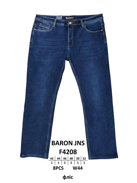Джинсы Baron Jeans (32-40) F4208 blue (зима)