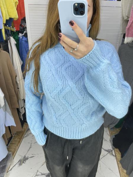 Свитер Karon (one size) 3027 l.blue (зима)
