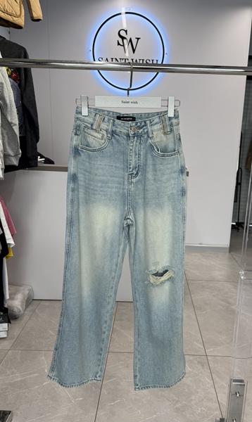 Джинсы Saint Wish (S-2XL) 1319-2 l.blue (деми)