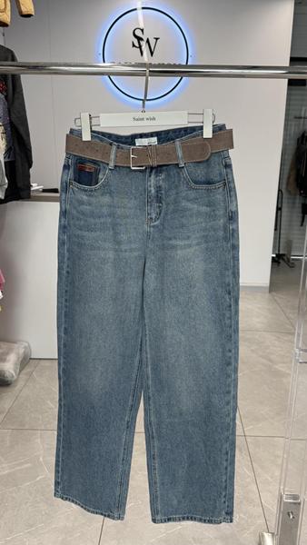 Джинсы Saint Wish (S-XL) 66081 l.blue (деми)