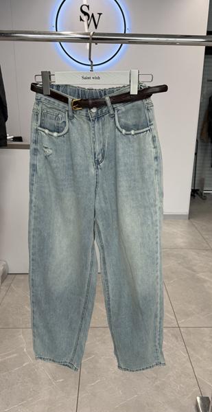 Джинсы Saint Wish (S-XL) 72886 l.blue (деми)