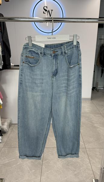 Джинсы Saint Wish (S-XL) 8036 l.blue (деми)