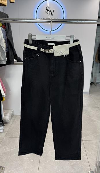 Джинсы Saint Wish (S-XL) 88050 black (деми)
