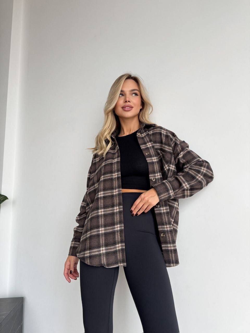 Рубашка Arina (42-52) 1662 brown (деми)