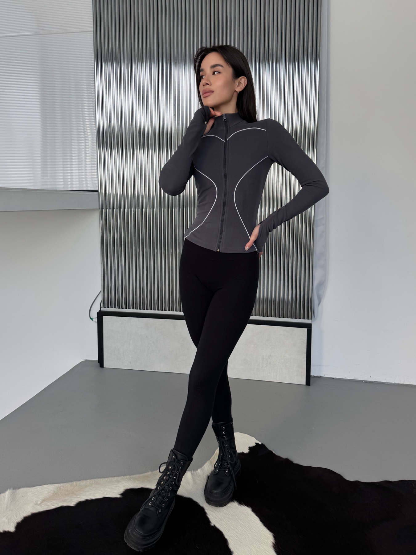 Кофта Arina (42-46) 1694 d.grey (деми)