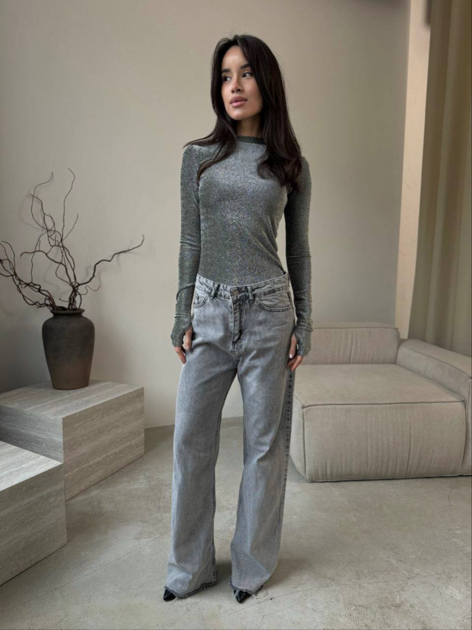 Свитер Arina (42-48) 5173 khaki (деми)