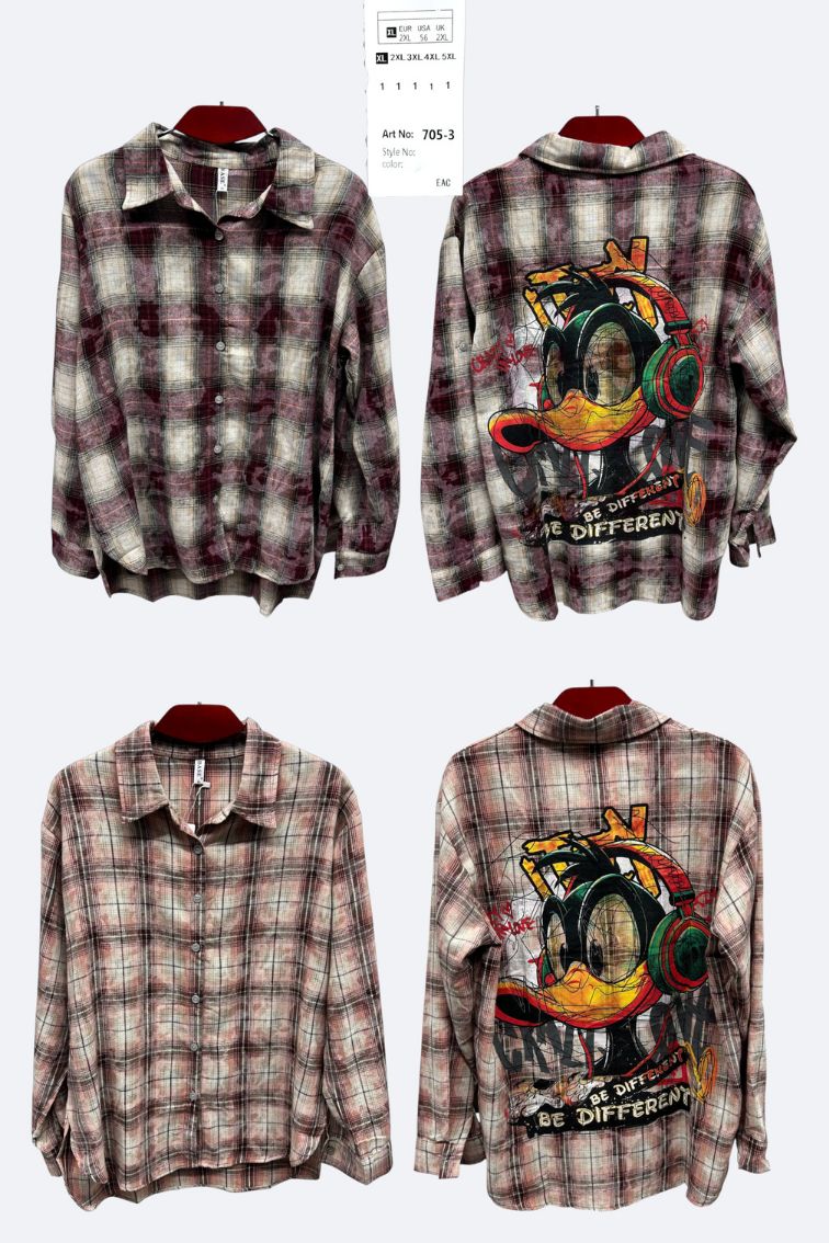 Рубашка BASE (XL-5XL) 705-3 wine (деми)