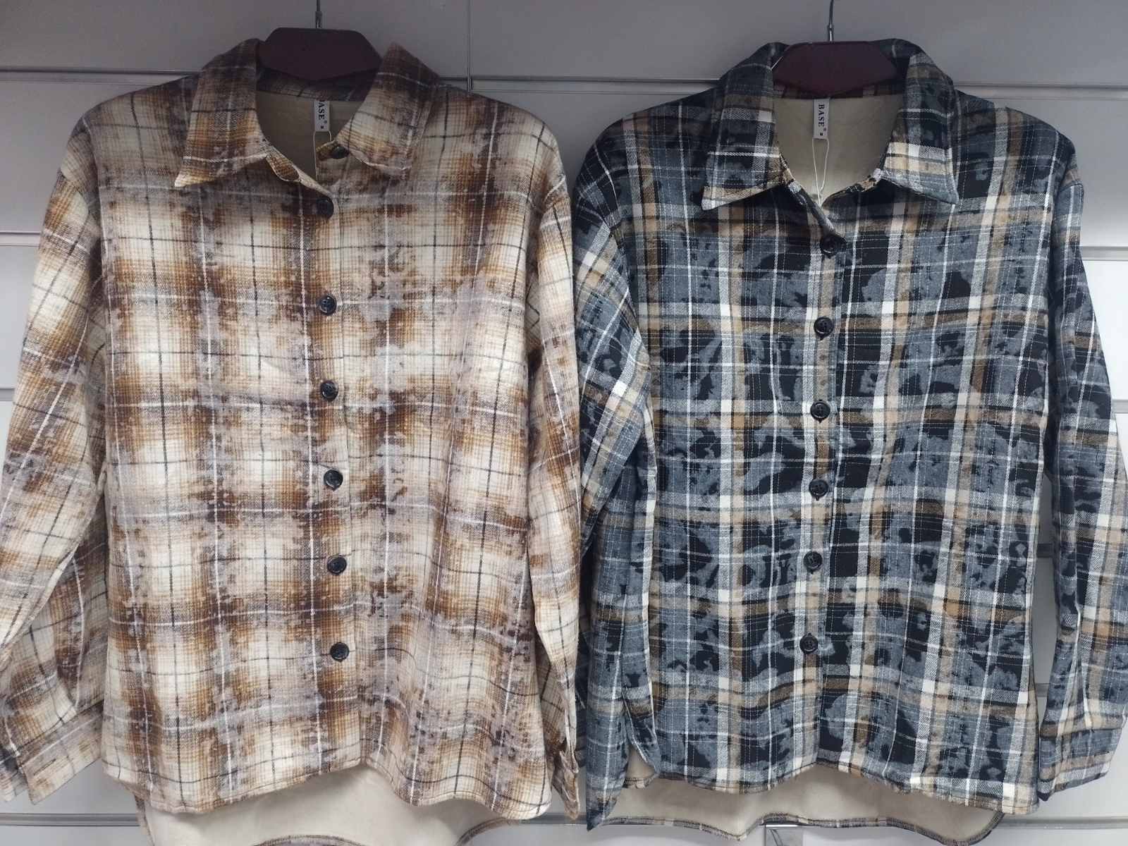 Рубашка BASE (M-2XL) 892 grey-beige (зима)