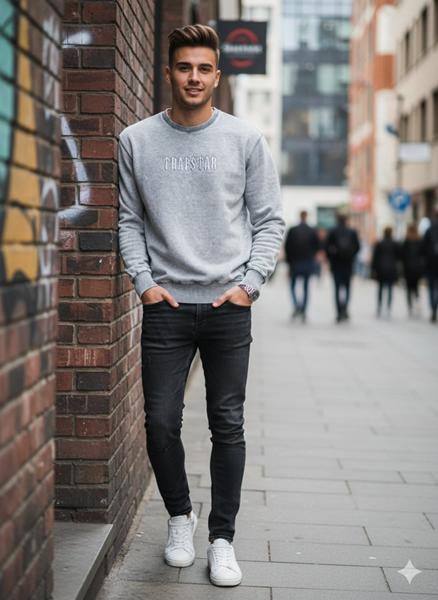 Свитер Moranny (S-2XL) MR381 grey (зима)