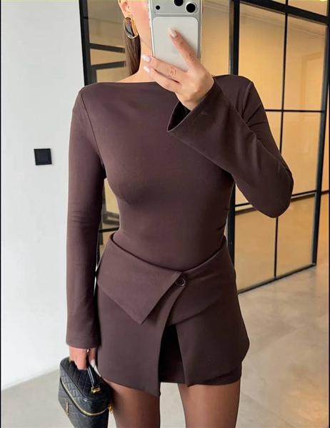 Платье Safina (42-48) 758 brown (деми)