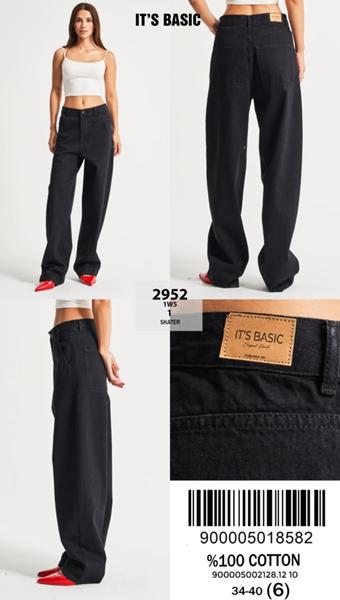 Джинсы Jeans Style (34-40) 2952-1W5-1 black (деми)