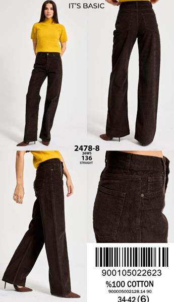 Джинсы Jeans Style (34-42) 2678-8-26W5-136 brown (деми)
