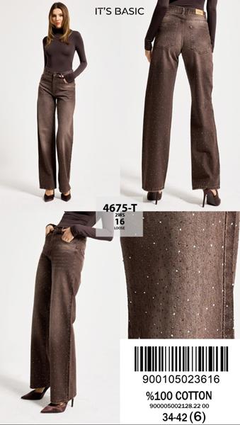 Джинсы Jeans Style (34-42) 4675T-2W5-16 brown (деми)