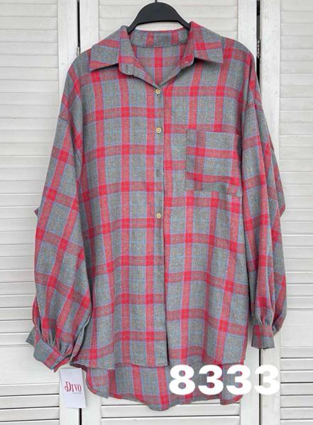 Рубашка Comod (one size) 8333 grey-red (деми)
