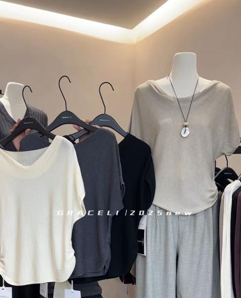 Блузка Comod (one size) CM644 grey (лето)