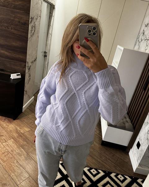 Свитер Lora (46-48) LR988 lilac (зима)