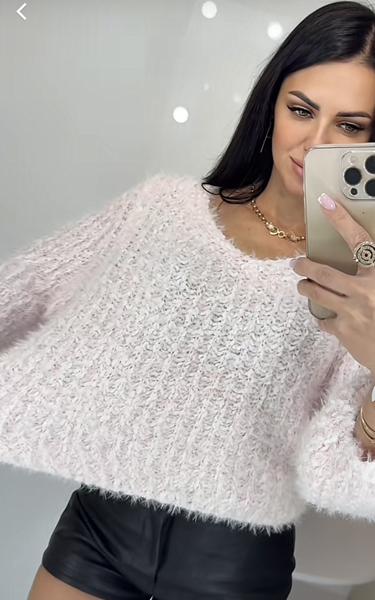 Свитер Lora (42-48) LR995 pink (зима)