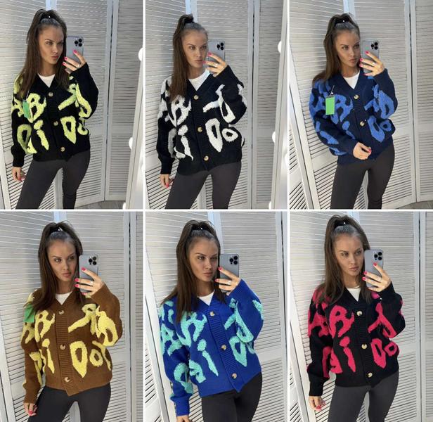 Кофта Modnulya (one size) 8668 black-yellow (деми)