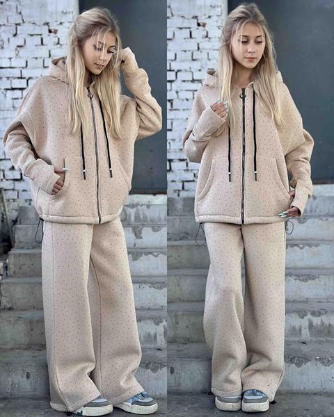 Костюм спорт Karolina (32-42) KR413 beige (зима)
